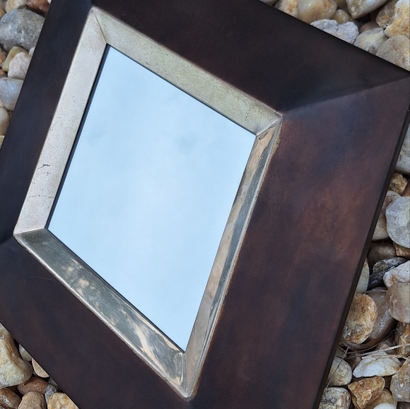 Mirror Wall Hanging Decor Rustic Metal Frame Vintage Modern Industrial Triangle - Picture 12 of 16